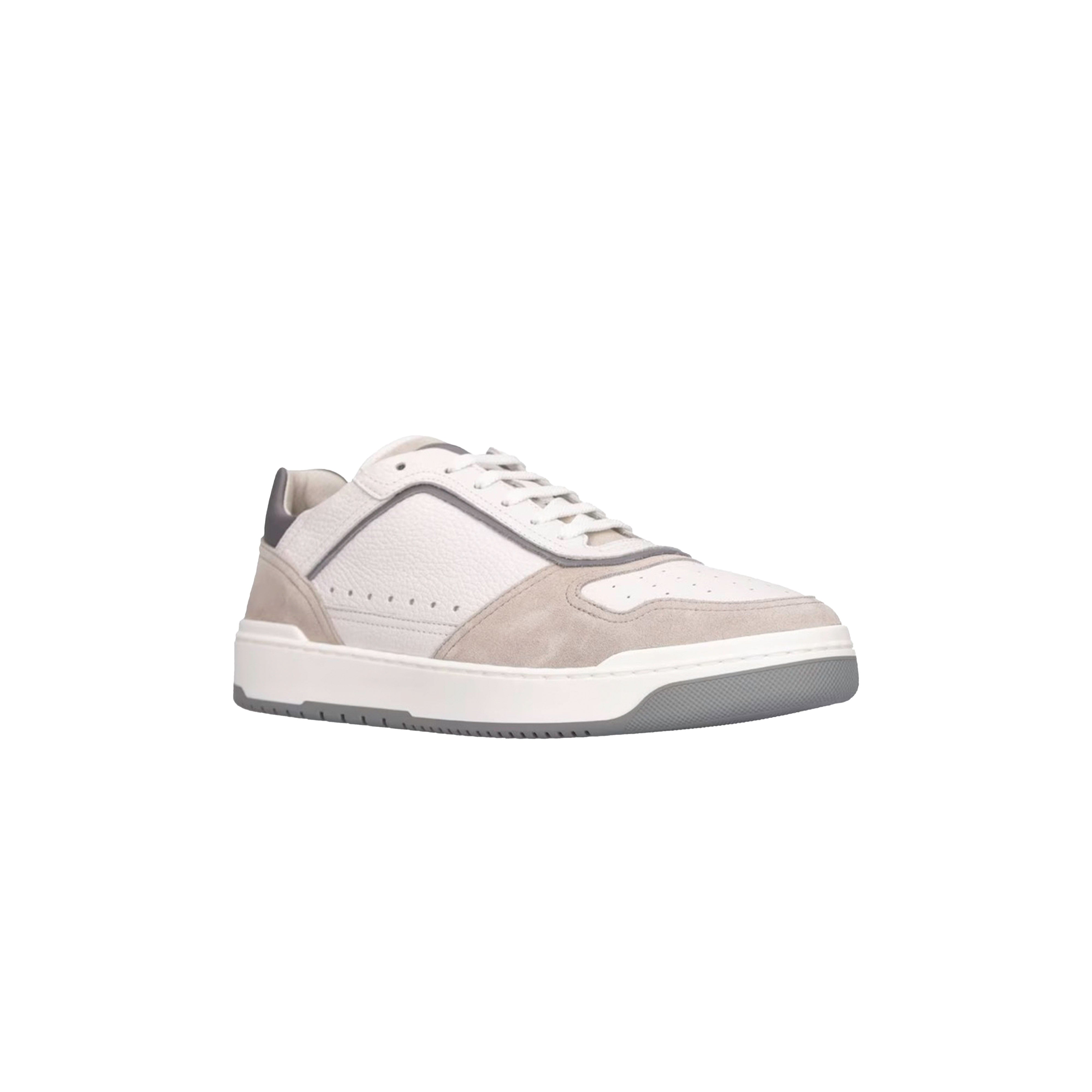 Brunello Cucinelli - Leather Sneakers White Grey