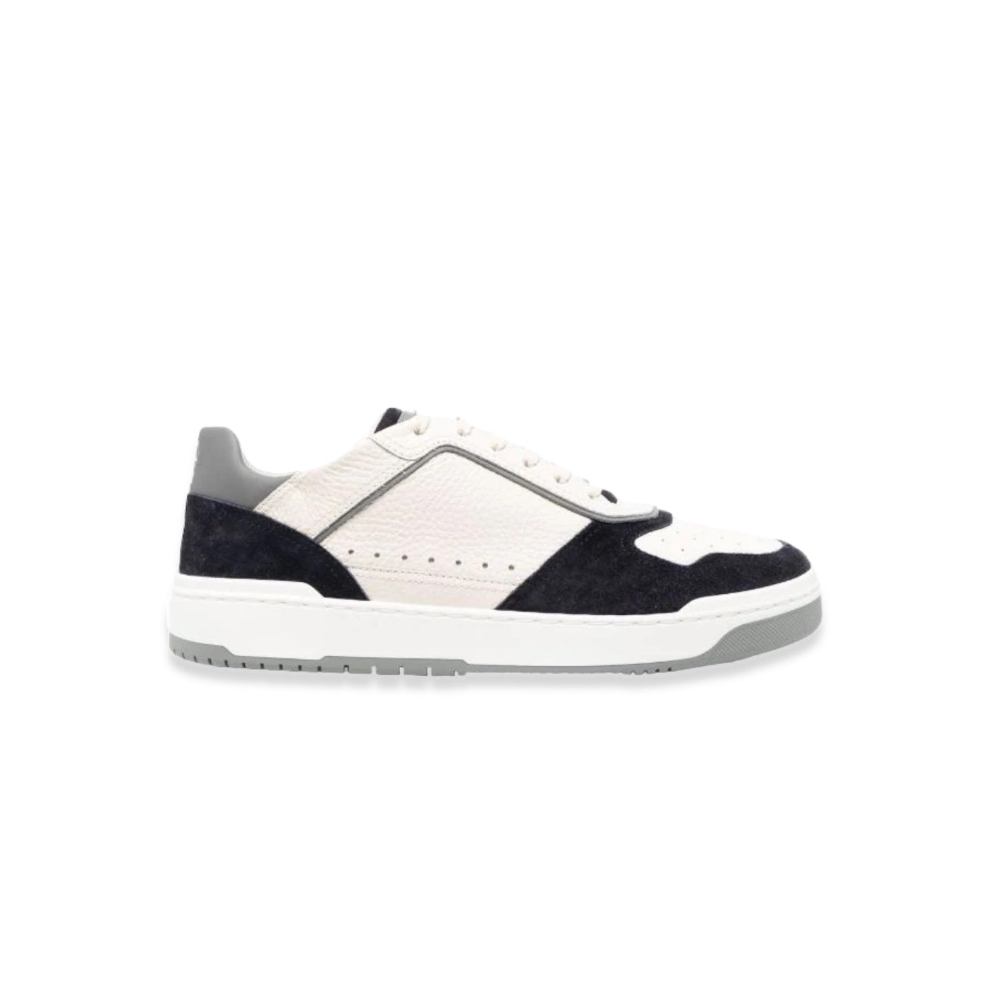 Brunello Cucinelli - Leather Sneakers White Navy