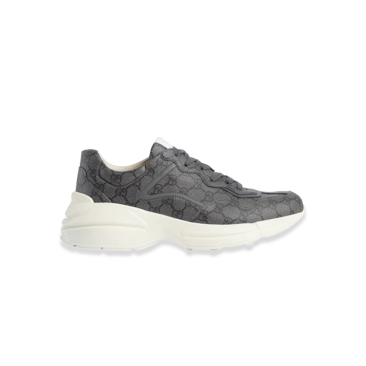 GG RHYTON LEATHER SNEAKERS WITH BLACK LOGO main image 1