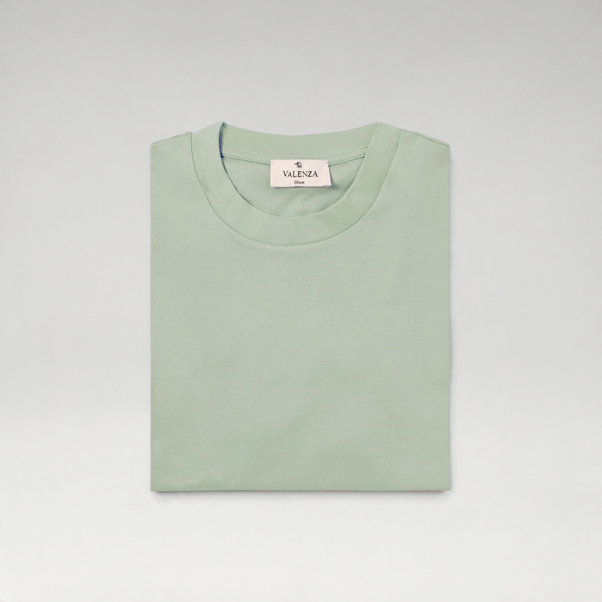FBYMM Supima Shine T-shirt in Venice green met ronde hals, gemaakt van 100% katoen met een subtiele glans.
