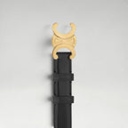 Medium 25MM Triomphe Belt Black