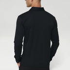 Longsleeve Supima Polo Navy