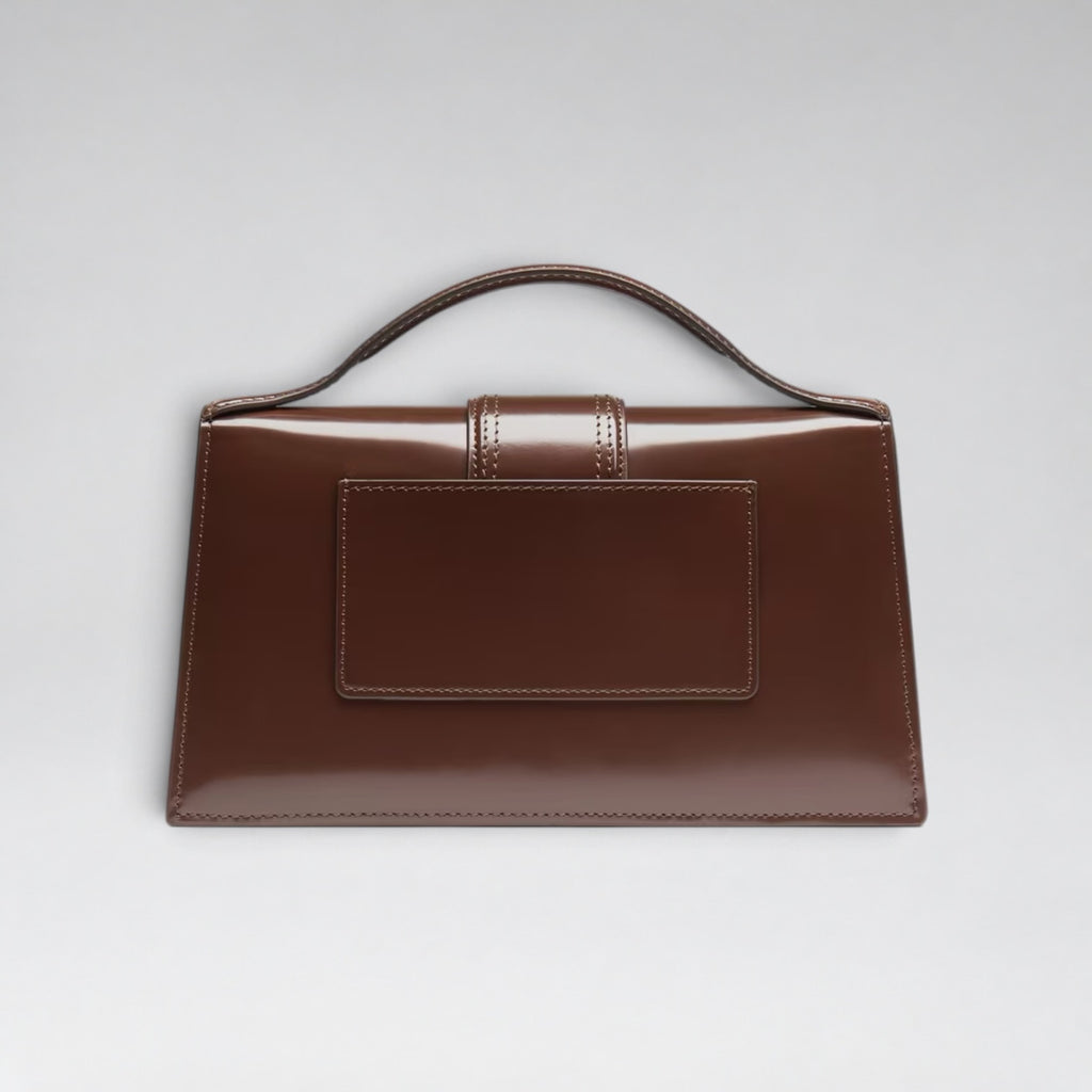 Large Bambino Patent Midnight Brown