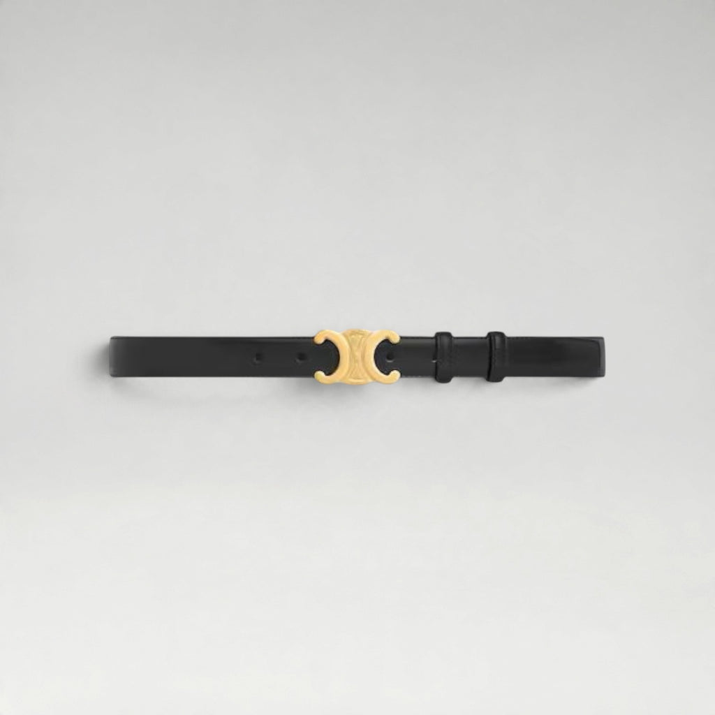 Medium 25MM Triomphe Belt Black
