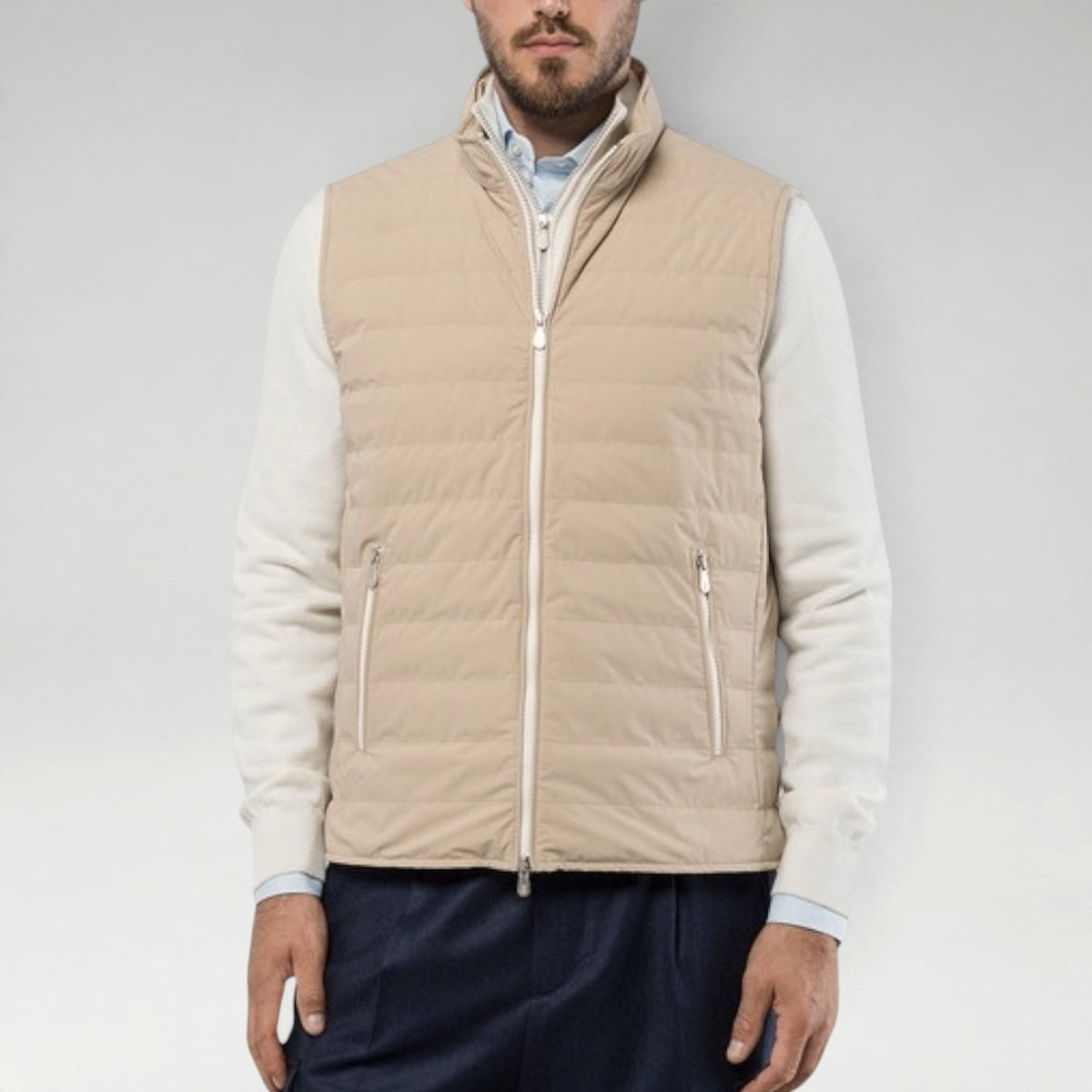 Padded Beige Vest
