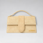 Large Bambino Suede Croco Pattern Beige