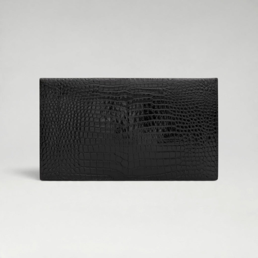 Uptown Pouch Croco Embossed Black