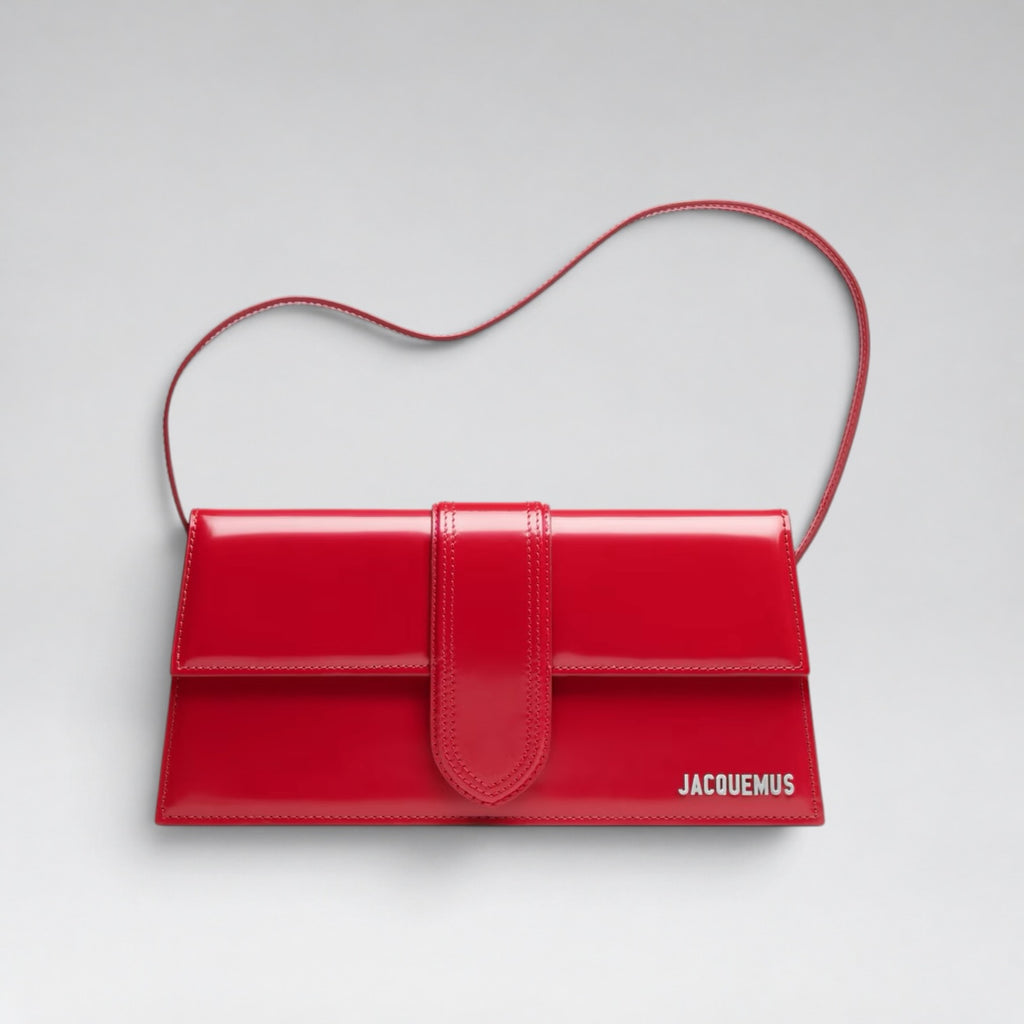 Long Bambino Patent Red Silver