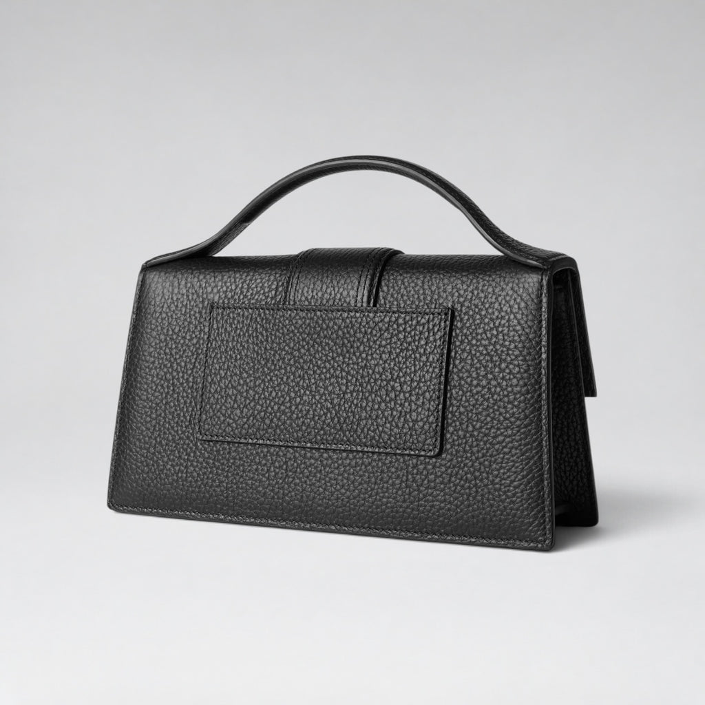 Large Bambino Grained Leather Black