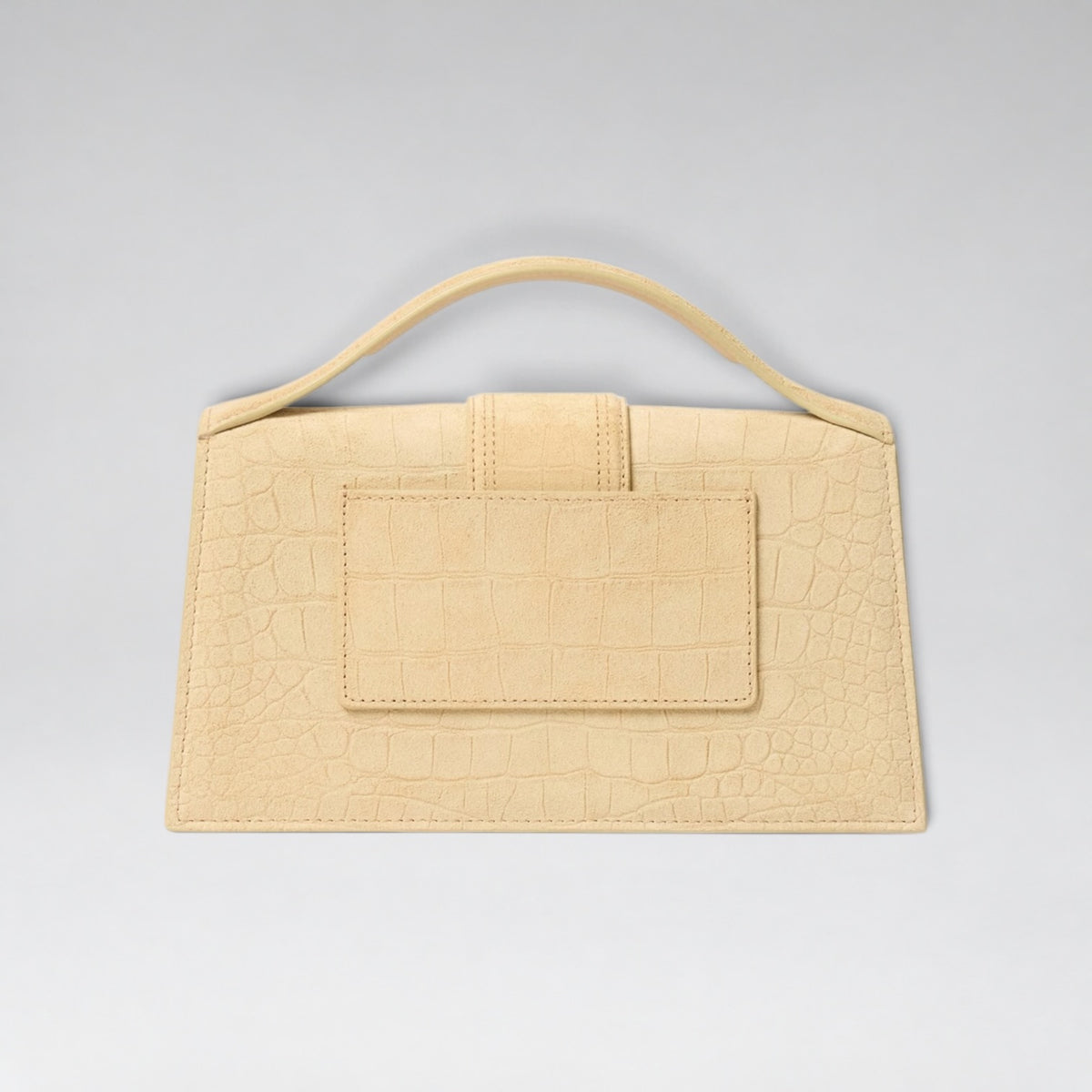 Large Bambino Suede Croco Pattern Beige