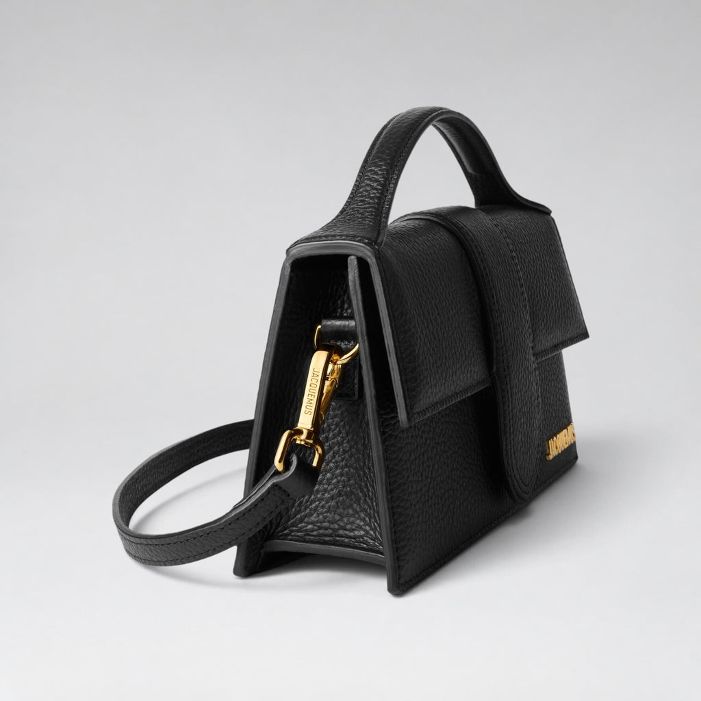 Large Bambino Grained Leather Black