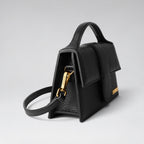 Large Bambino Grained Leather Black