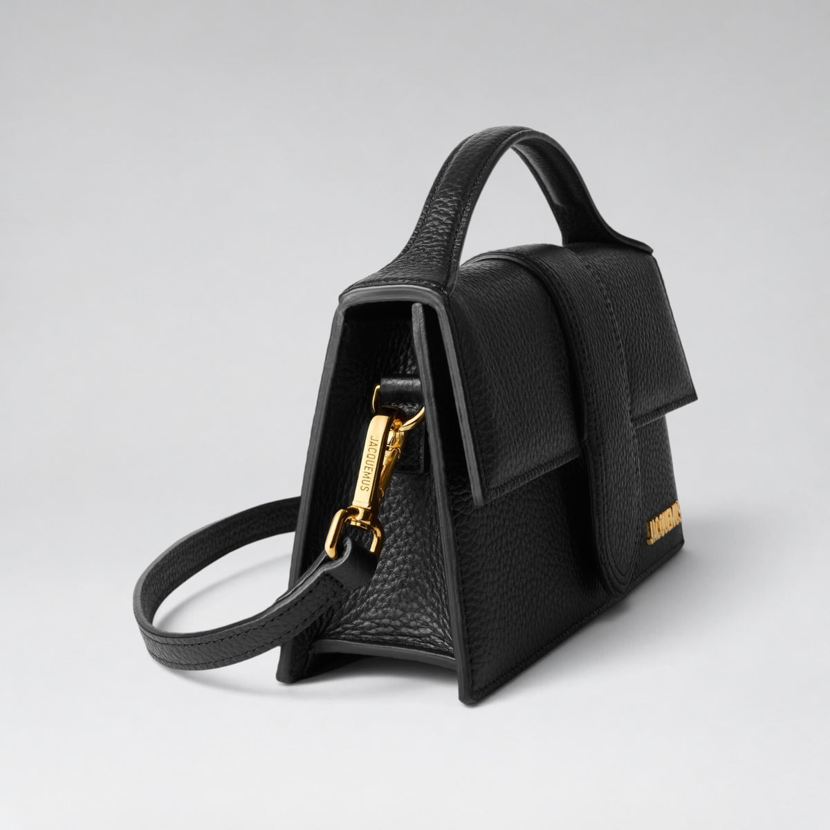 Large Bambino Grained Leather Black