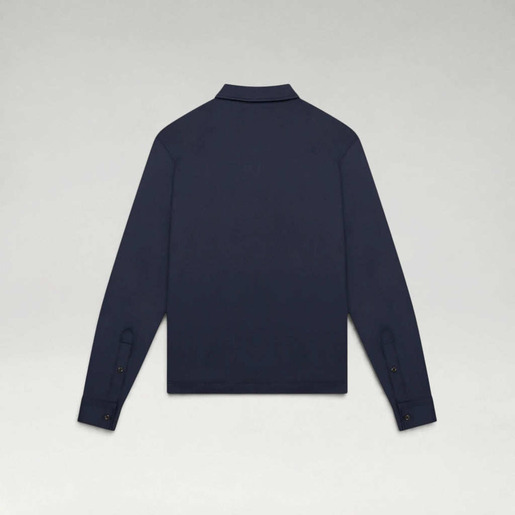 Longsleeve Supima Polo Navy