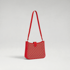 FBYMM rode Musette PM tas van Goyardine canvas en Decize Taurillon leer met verstelbare schouderband en magneetsluiting