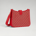 FBYMM rode Musette PM tas van Goyardine canvas en Decize Taurillon leer met verstelbare schouderband en magneetsluiting