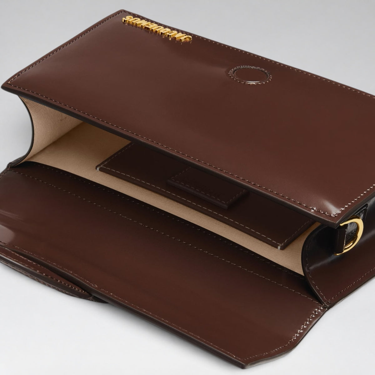 Large Bambino Patent Midnight Brown