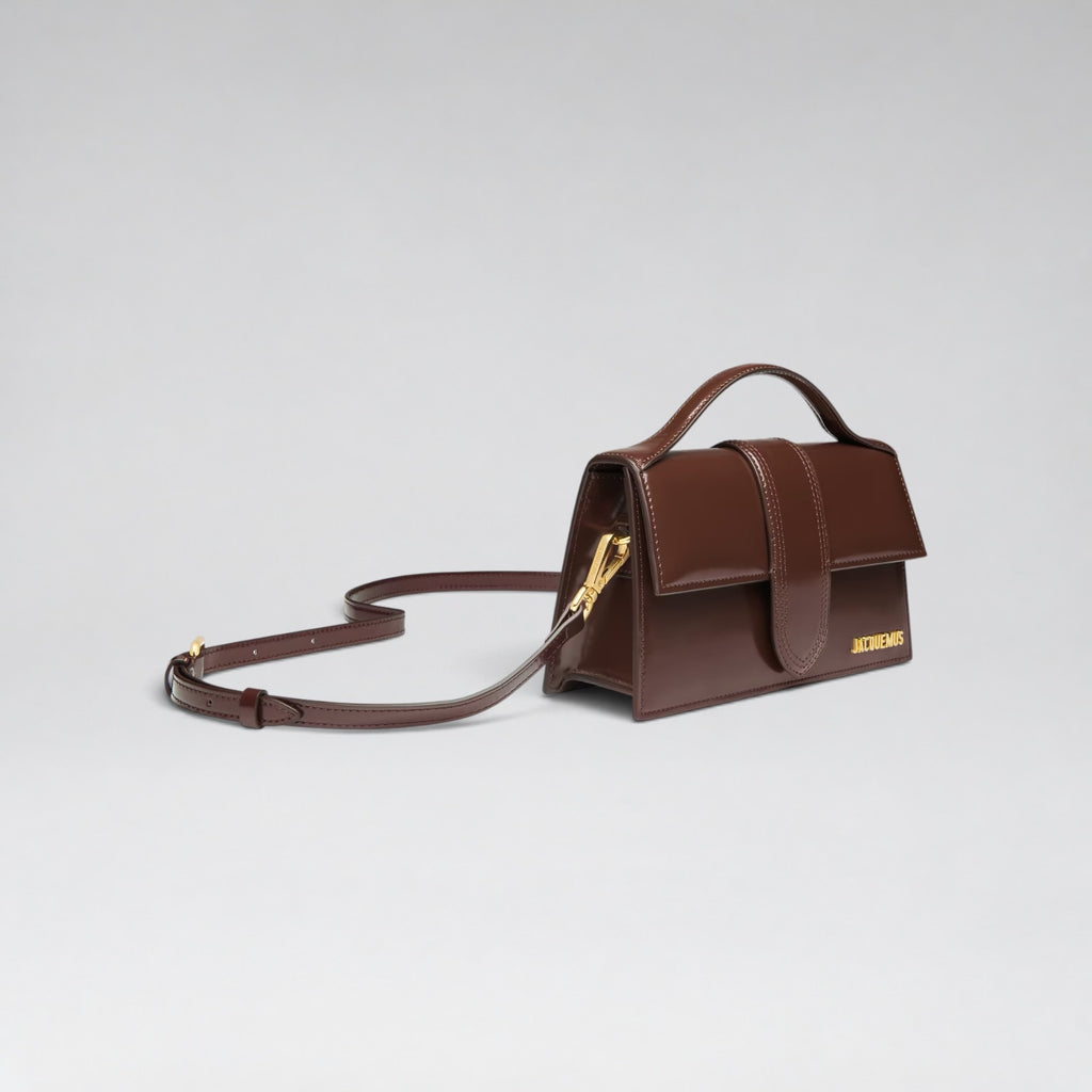 Large Bambino Patent Midnight Brown