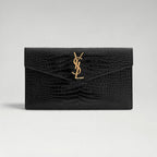 Uptown Pouch Croco Embossed Black