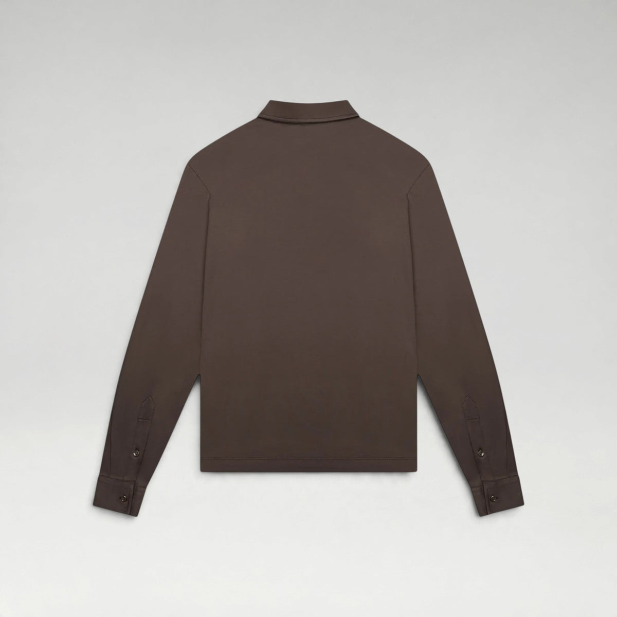 Longsleeve Supima Polo Ebony Brown