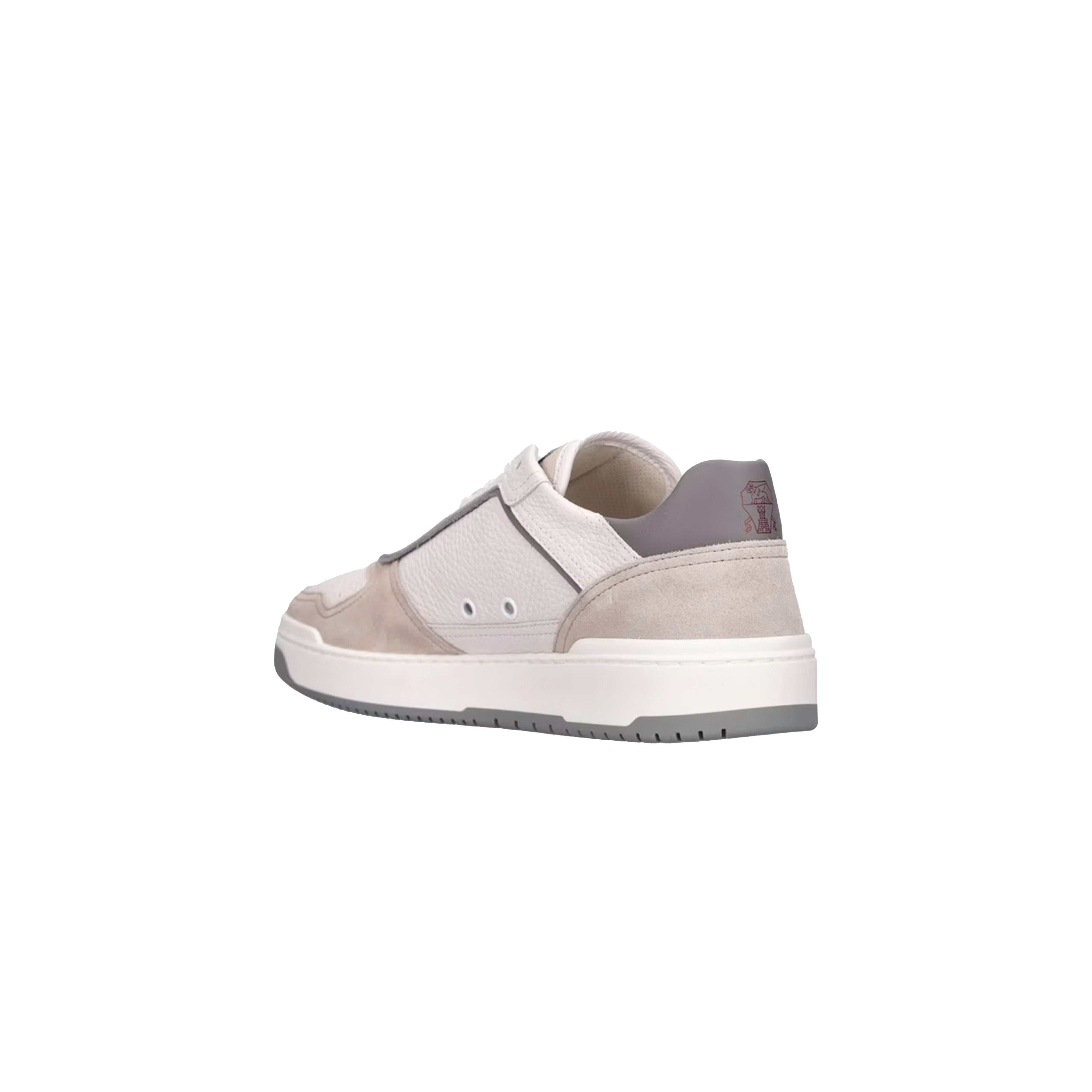 Brunello Cucinelli - Leather Sneakers White Grey