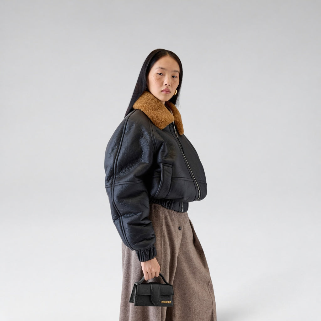 Bambino Grained Leather Black