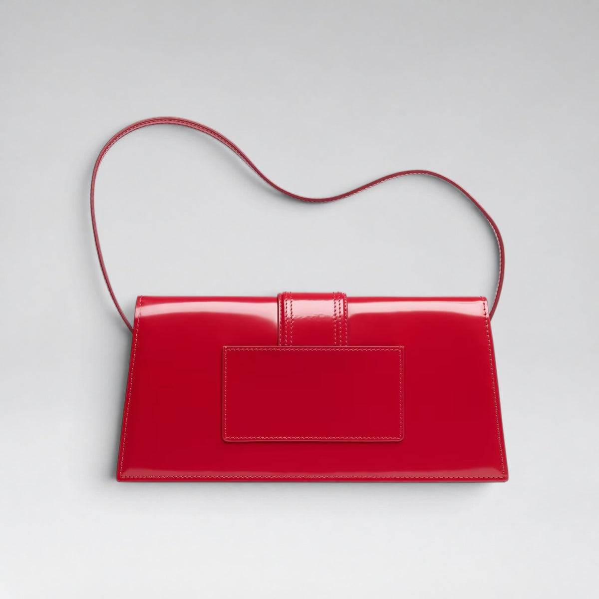 Long Bambino Patent Red Silver