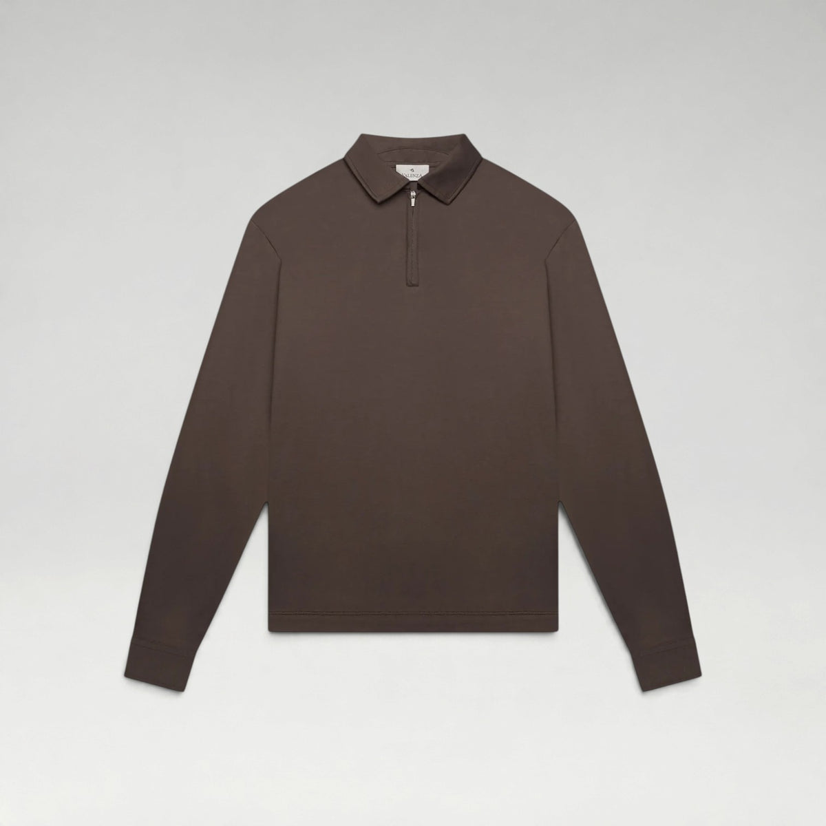Longsleeve Supima Polo Ebony Brown