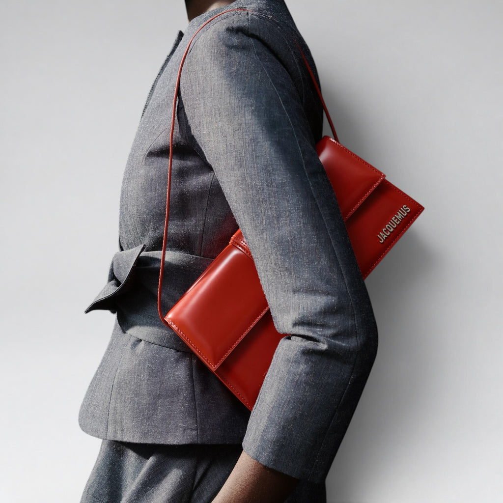 Long Bambino Patent Red Silver