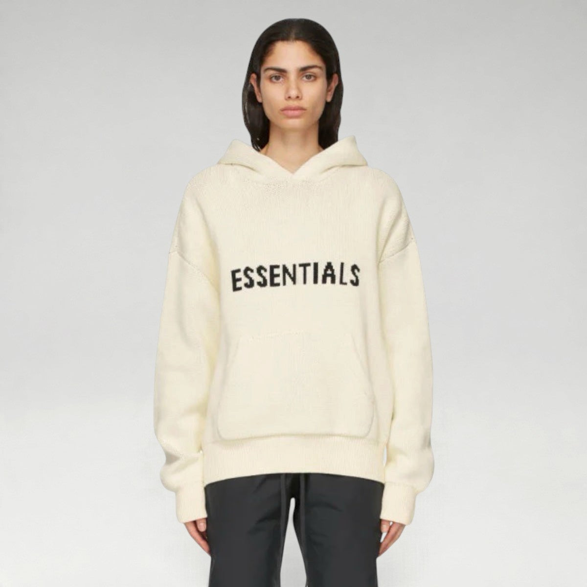 Knit Hoodie Cream