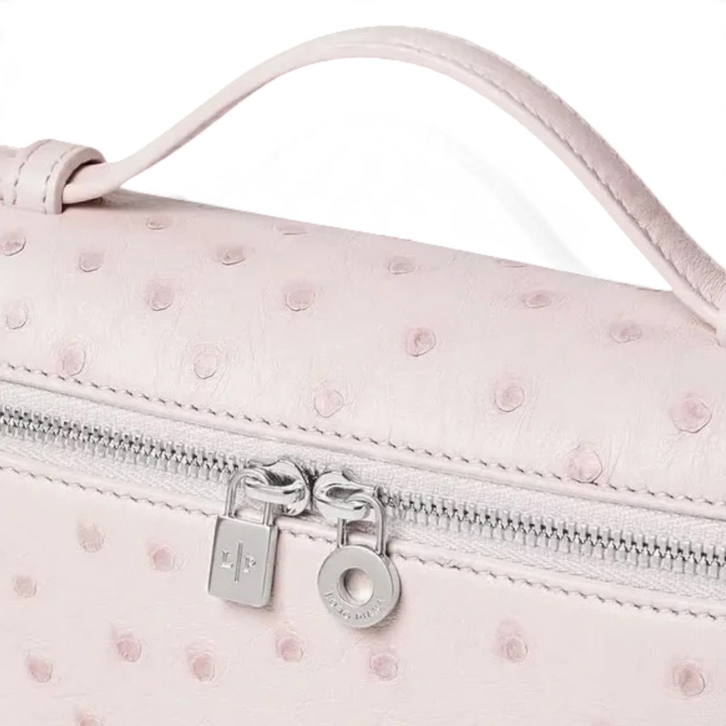 L19 Extra Pocket Ostrich Whisper Pink