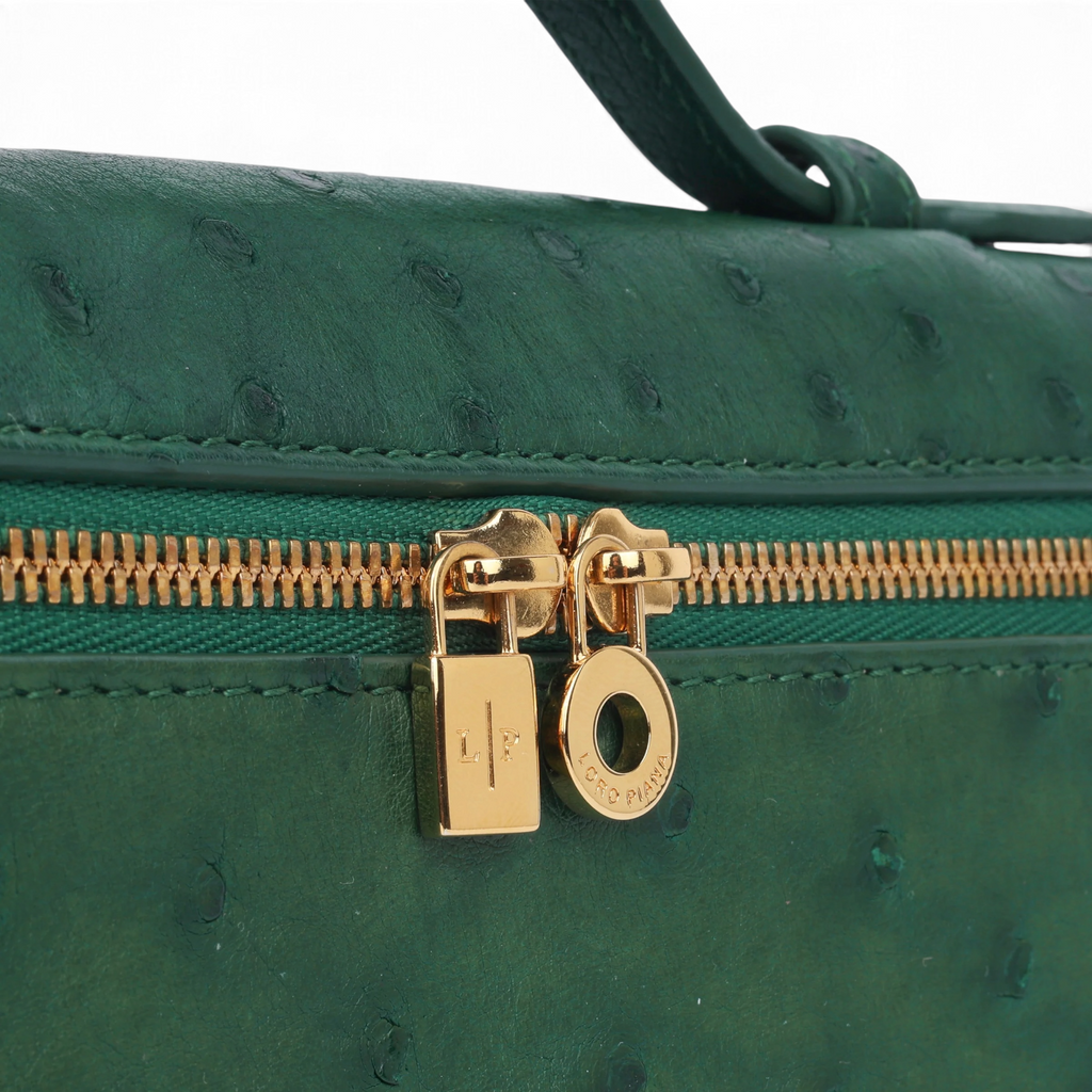 L19 Extra Pocket Ostrich Forest Green