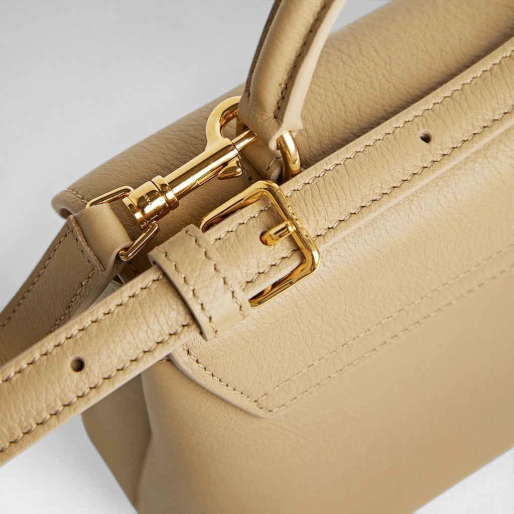 Teen Nino Bag Grained Calfskin Capuccino
