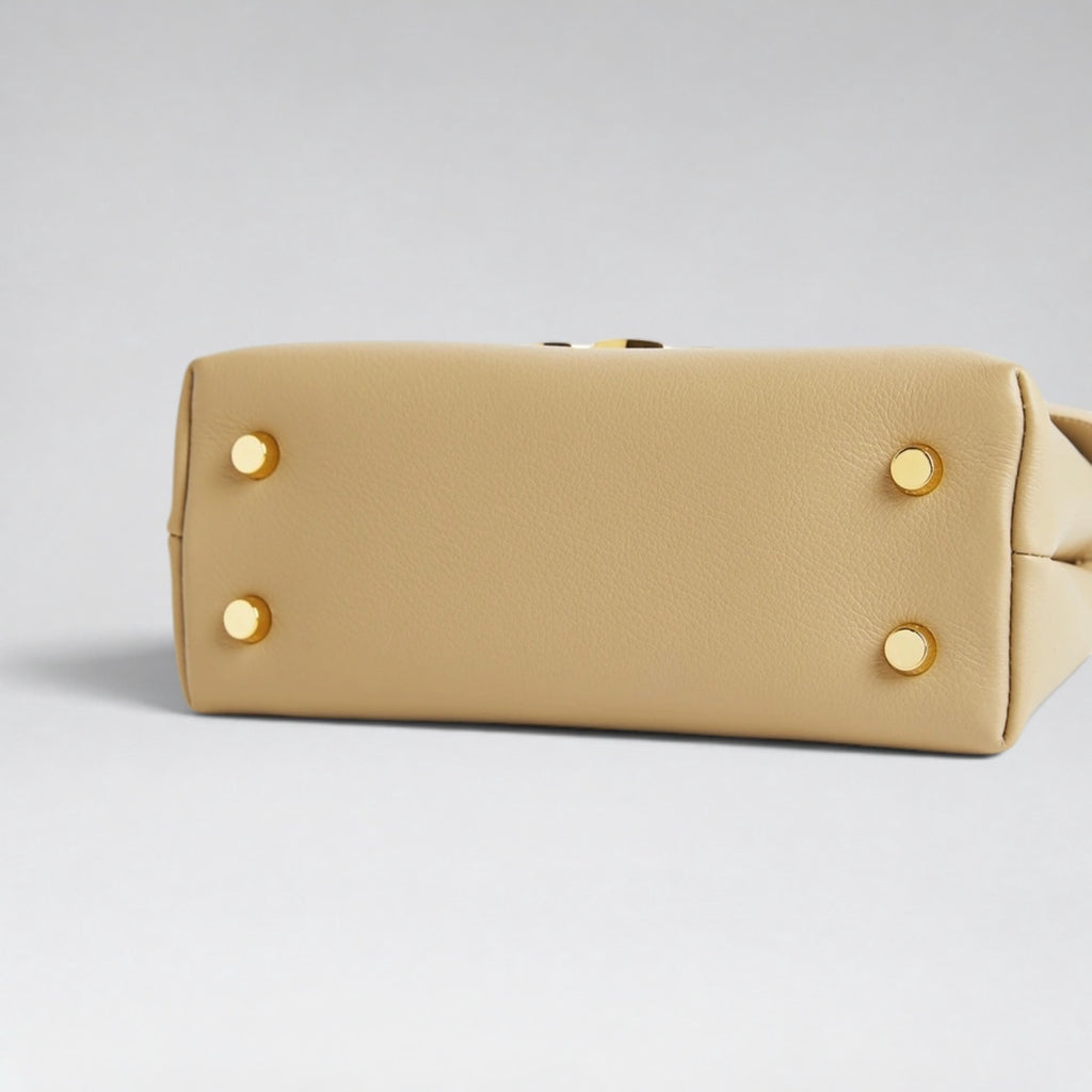 Teen Nino Bag Grained Calfskin Capuccino