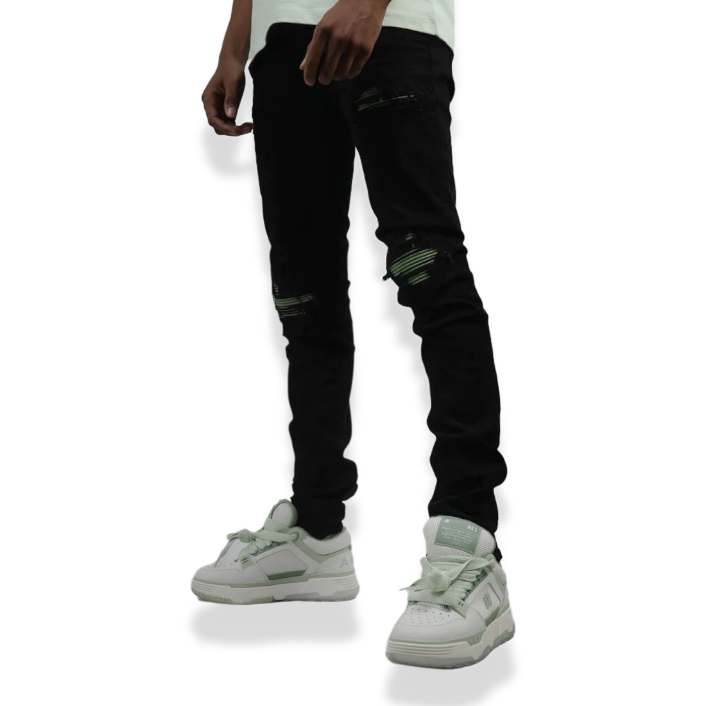 Amiri - MX1 Black and Green Jeans
