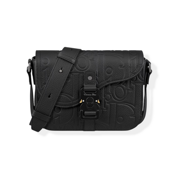 Small Saddle Leather Bag Black