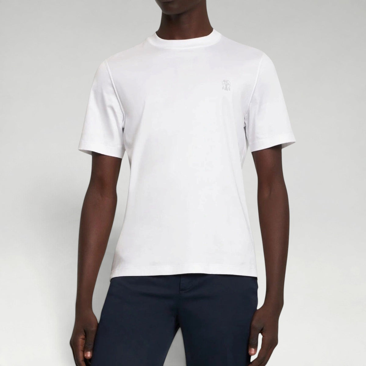 Cotton Jersey Logo Tee White