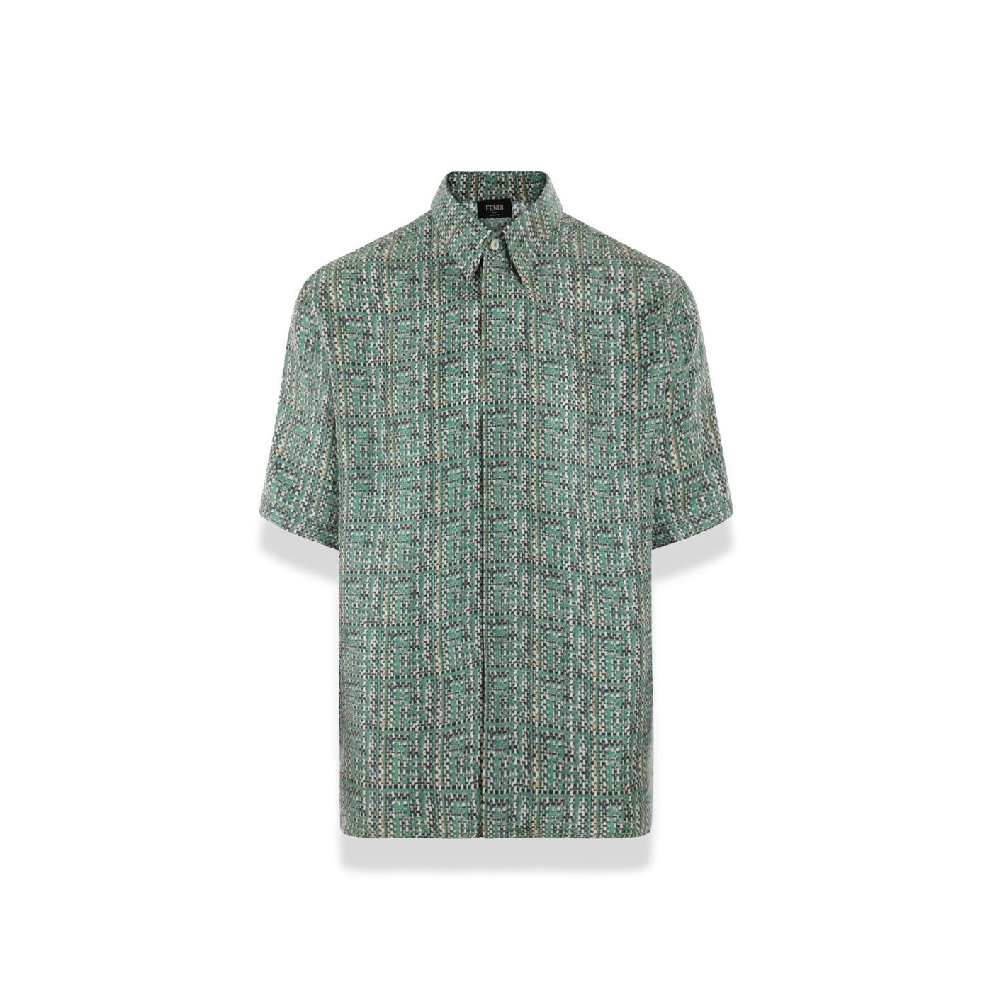 Fendi - Green FF Print Silk Shirt