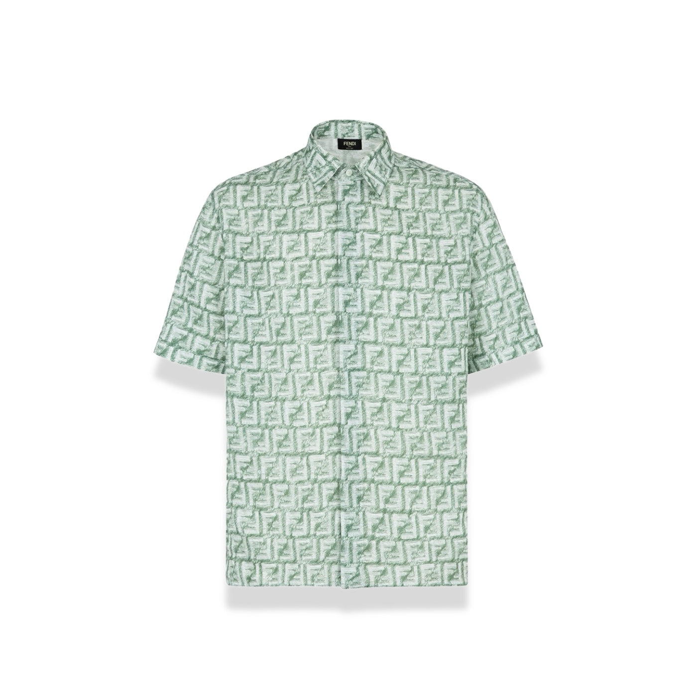 Fendi - Green FF Print Linen Shirt