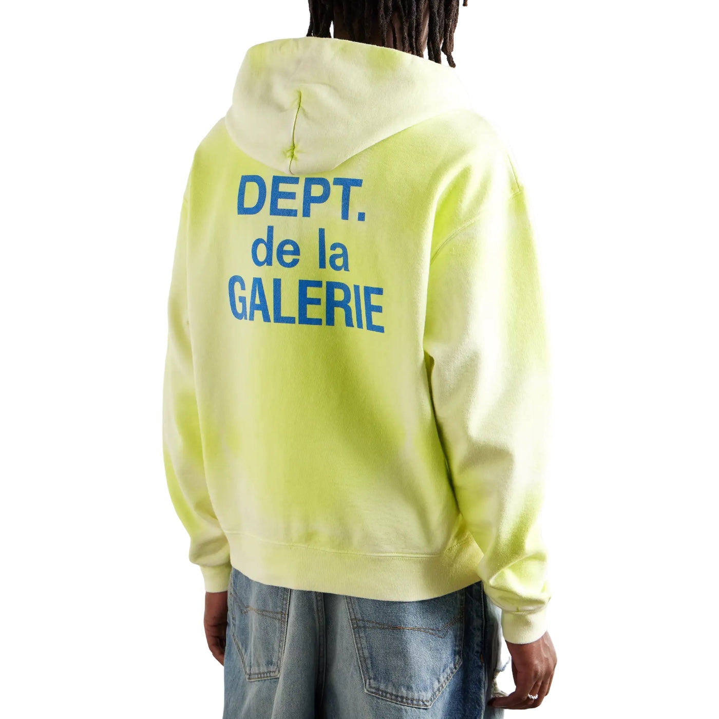 Bleached Zipped Logo Hoodie Neon Yellow – FBYMM