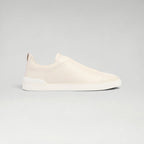 Triple Stitch Deerskin Sneaker White