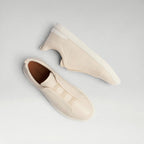 Triple Stitch Deerskin Sneaker White
