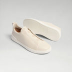 Triple Stitch Deerskin Sneaker White