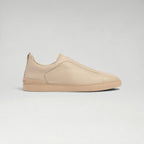 Triple Stitch Deerskin Sneaker Sand