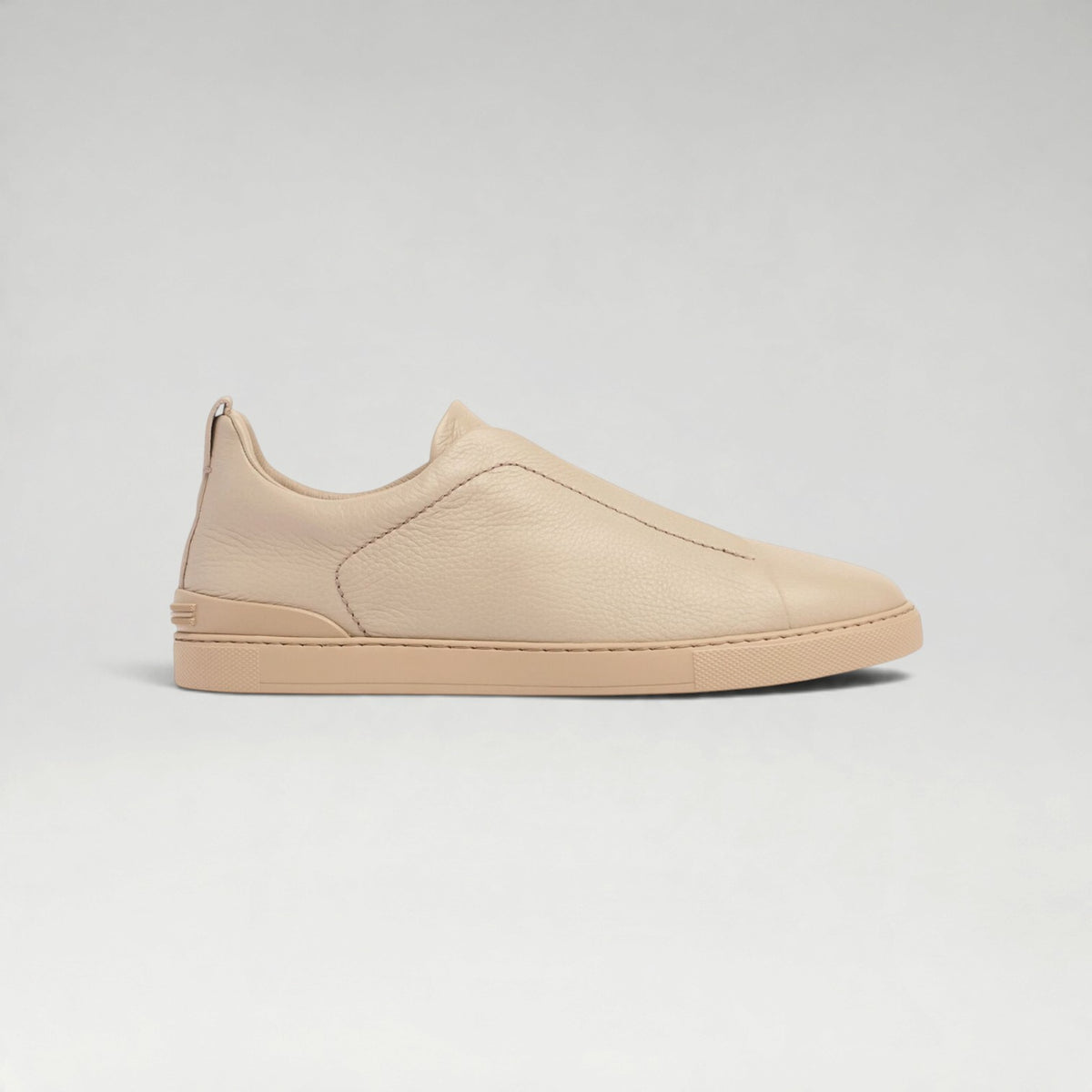 Triple Stitch Deerskin Sneaker Sand
