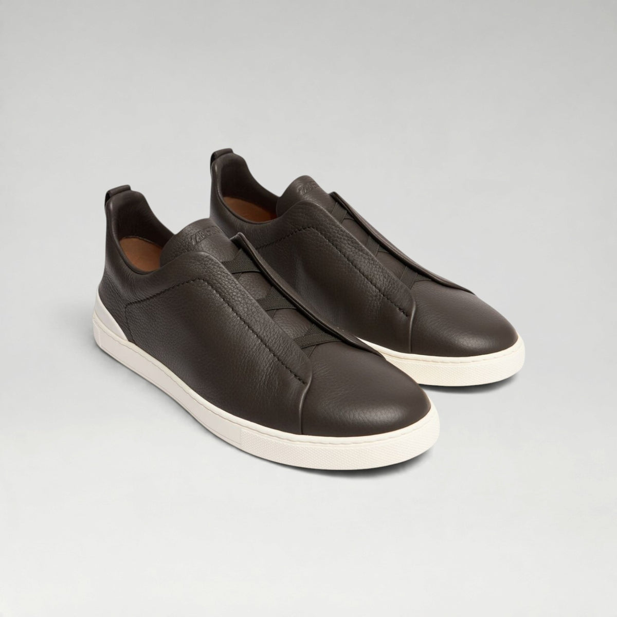 Triple Stitch Deerskin Sneaker Castoro