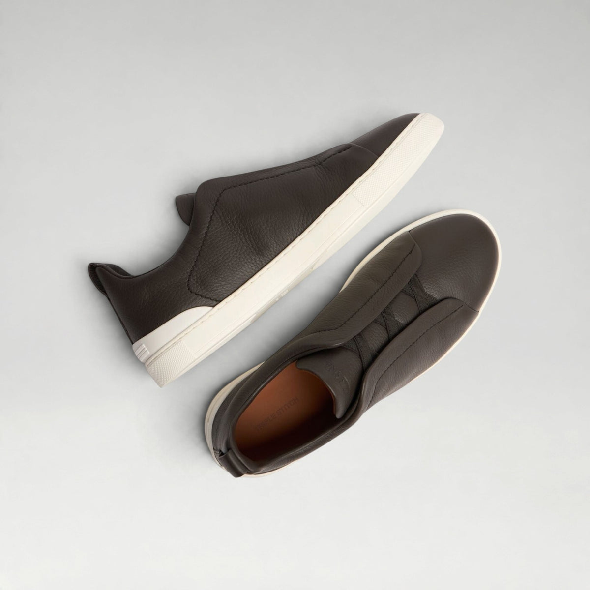 Triple Stitch Deerskin Sneaker Castoro