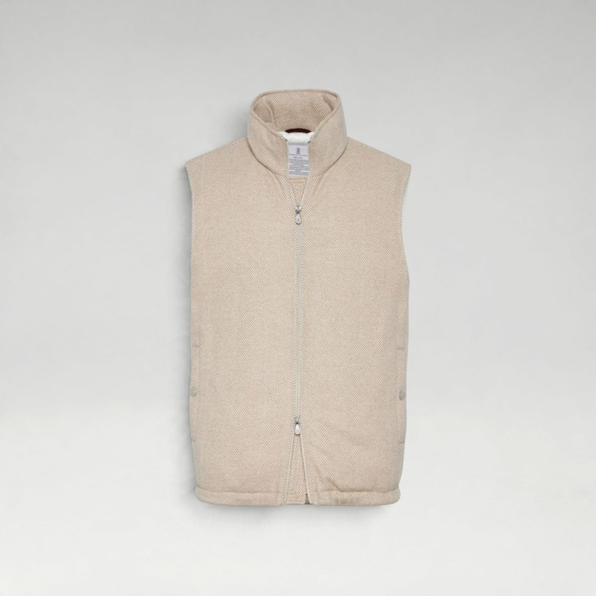 Chevron Down Beige Vest