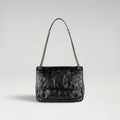 NIKI MEDIUM PATENT BAG BLACK
